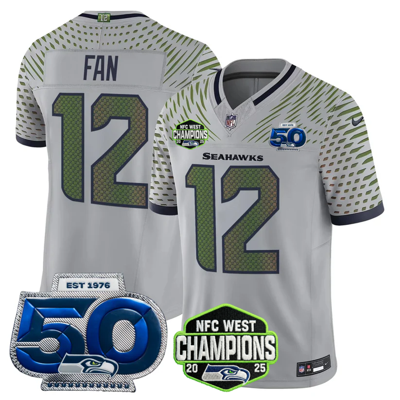 SEA 2026 NFC West Champions Limited Jersey - 50th Season Patch - All Stitched