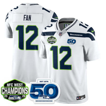 SEA 2026 NFC West Champions Limited Jersey - 50th Season Patch - All Stitched n2