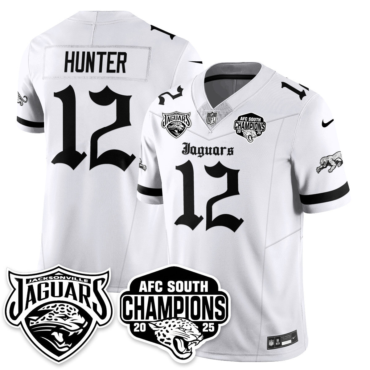 Jacksonville Jaguars Gothic AFC South Division Champions Vapor Limited Jersey - All Stitched