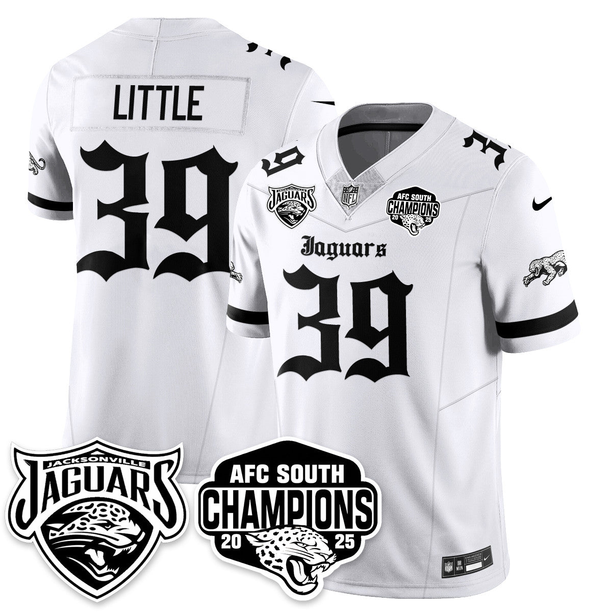 Jacksonville Jaguars Gothic AFC South Division Champions Vapor Limited Jersey - All Stitched
