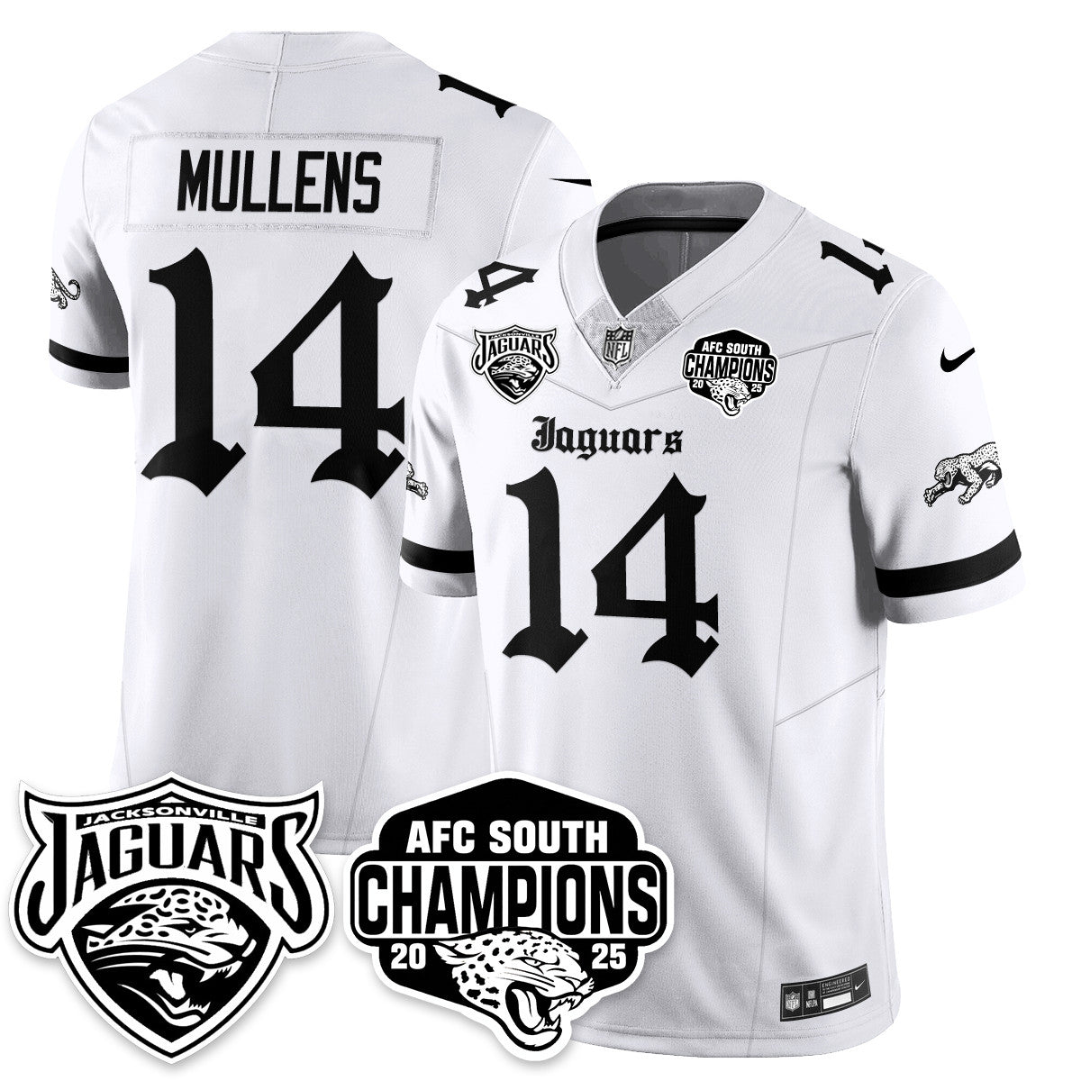 Jacksonville Jaguars Gothic AFC South Division Champions Vapor Limited Jersey - All Stitched