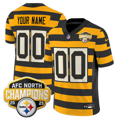 Custom PIT AFC North Division Champions Vapor Limited Jersey N1 - All Stitched