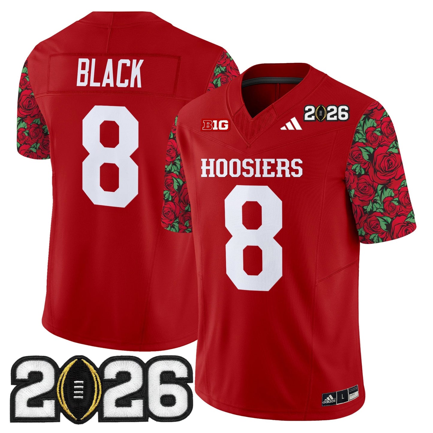 Men's Indiana Hoosiers 2026 CFP Final Patch Vapor Limited Jersey - Rose Bowl Style - Stitched