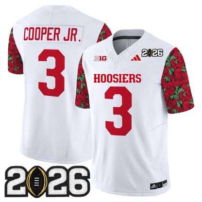 Men's Indiana Hoosiers 2026 CFP Final Patch Vapor Limited Jersey - Rose Bowl Style - Stitched