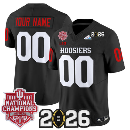 Indiana Hoosiers 2025 National Champions & 2026 CFP Final Patch Vapor Limited Custom Jersey - All Stitched