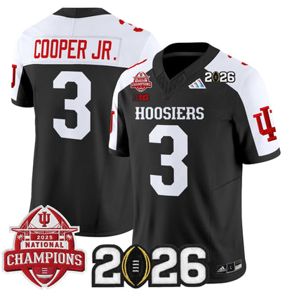 Men's Indiana Hoosiers 2025 National Champions & 2026 CFP Final Patch Vapor Limited Jersey V2 - All Stitched