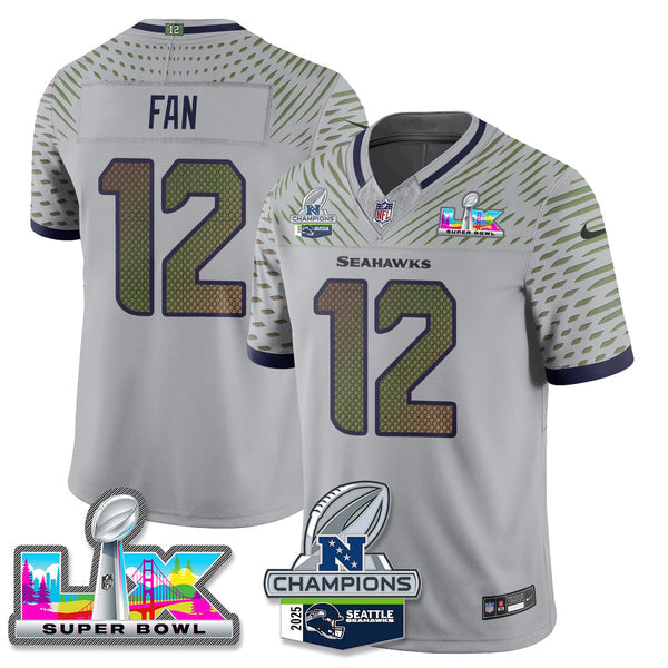 SEA 2025 Vapor Limited Jersey - NFC Champions Limited Patch - All Stitched n10