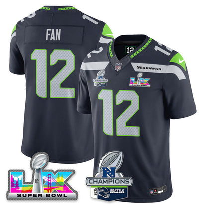 SEA 2025 Vapor Limited Jersey - NFC Champions Limited Patch - All Stitched n10