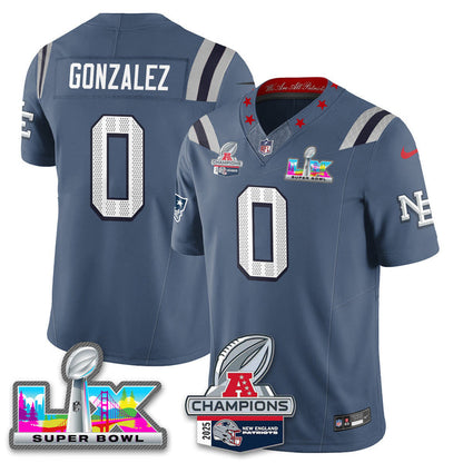Men' NE 2025 Vapor Jersey - AFC Champions Limited Patch - All Stitched n15