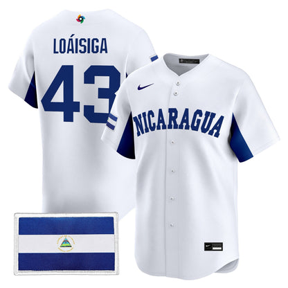 Men's Team Nicaragua 2026 World Baseball Classic Vapor Premier Jersey - All Stitched