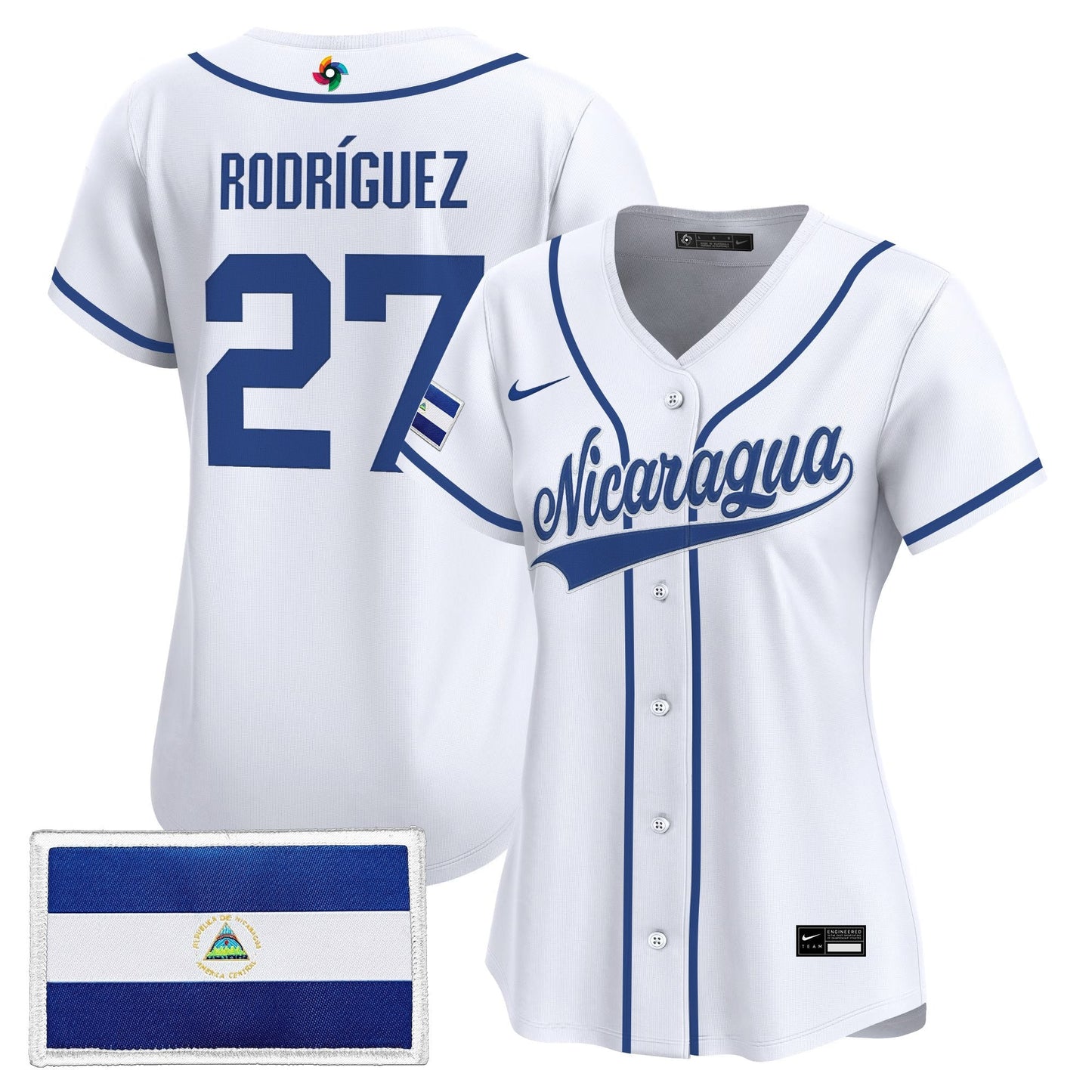 Women's Team Nicaragua 2026 World Baseball Classic Vapor Premier Jersey - All Stitched