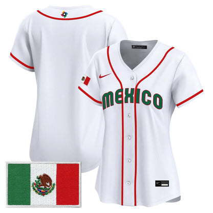 Women's Team Mexico World Baseball Classic Vapor Premier Jersey - 2026 Roster - All Stitched