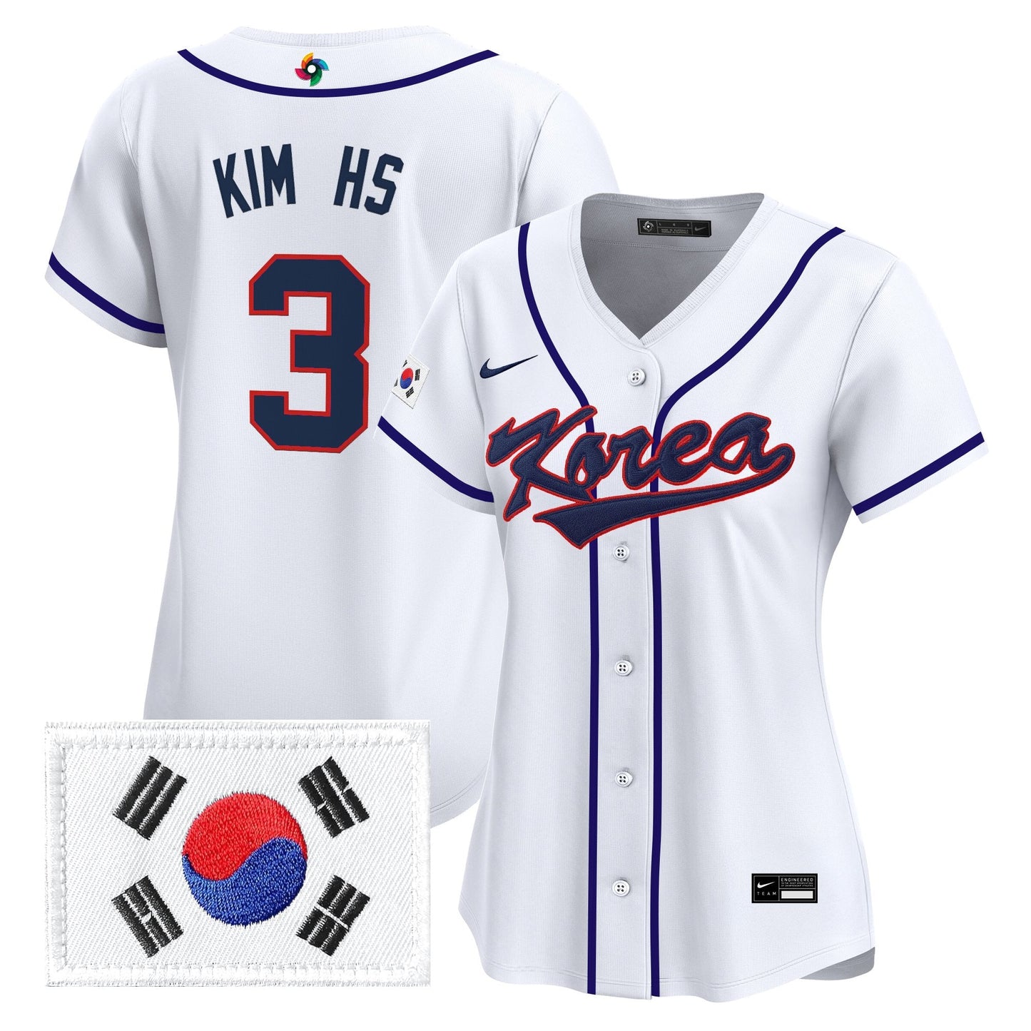 Women's Team Korea 2026 World Baseball Classic Vapor Premier Jersey - All Stitched