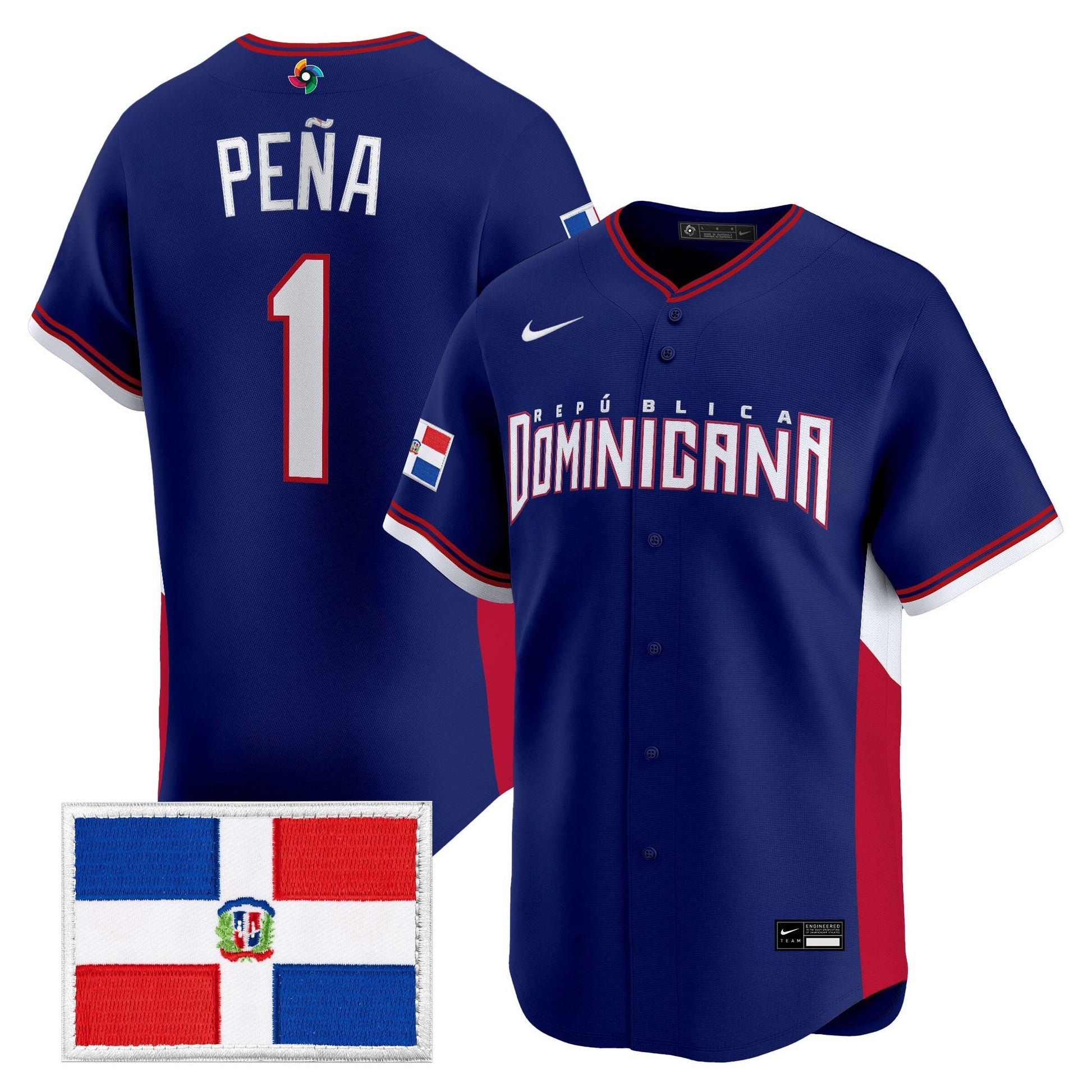 Men's Team Dominican Republic World Baseball Classic Vapor Premier Jersey - All Stitched
