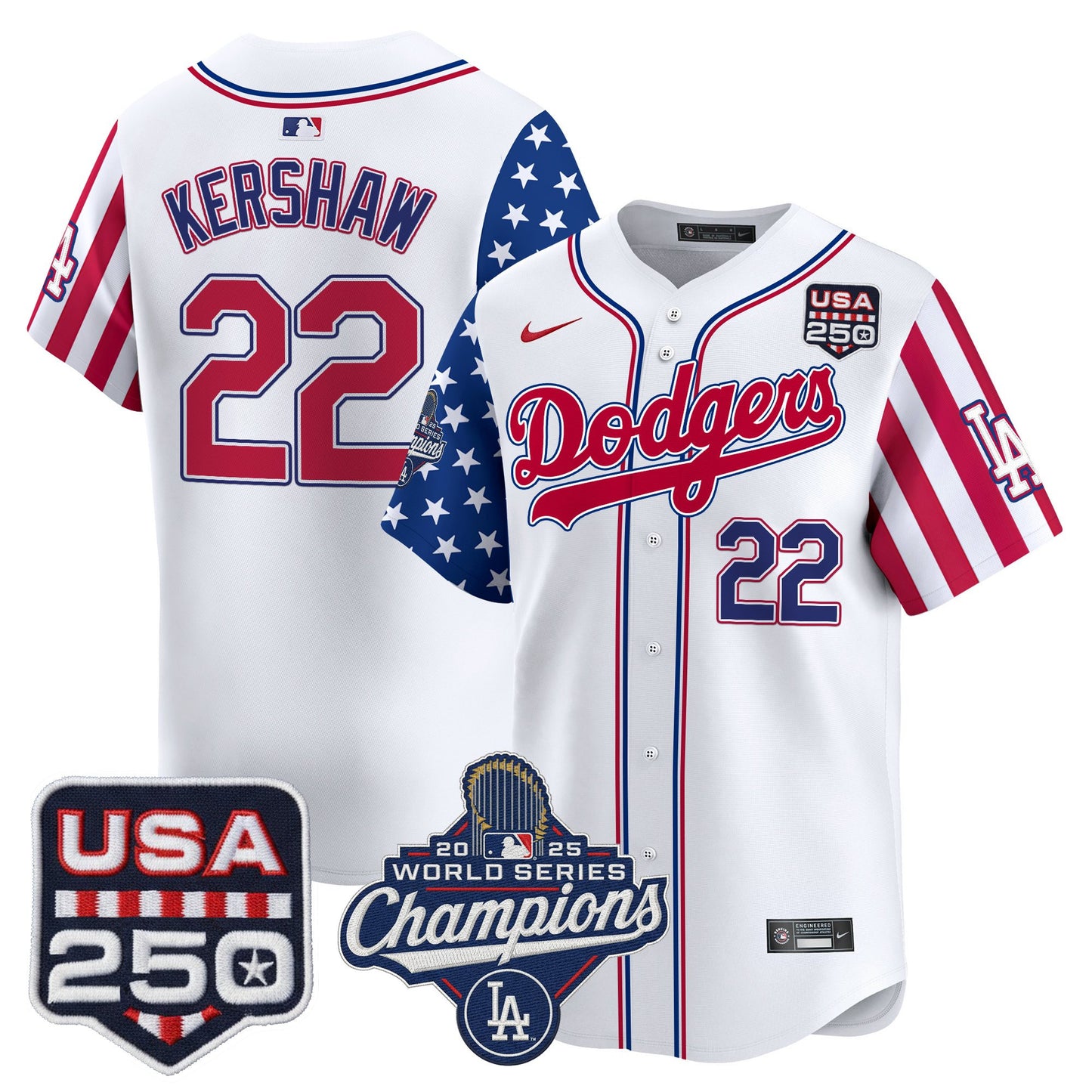 Los Angeles "Dodgers America250" Edition Vapor Premier Limited Jersey V2 - All Stitched