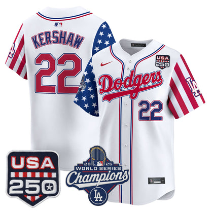 Los Angeles "Dodgers America250" Edition Vapor Premier Limited Jersey V2 - All Stitched