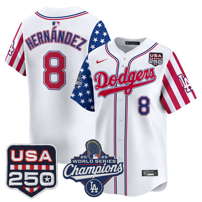 Los Angeles "Dodgers America250" Edition Vapor Premier Limited Jersey V2 - All Stitched