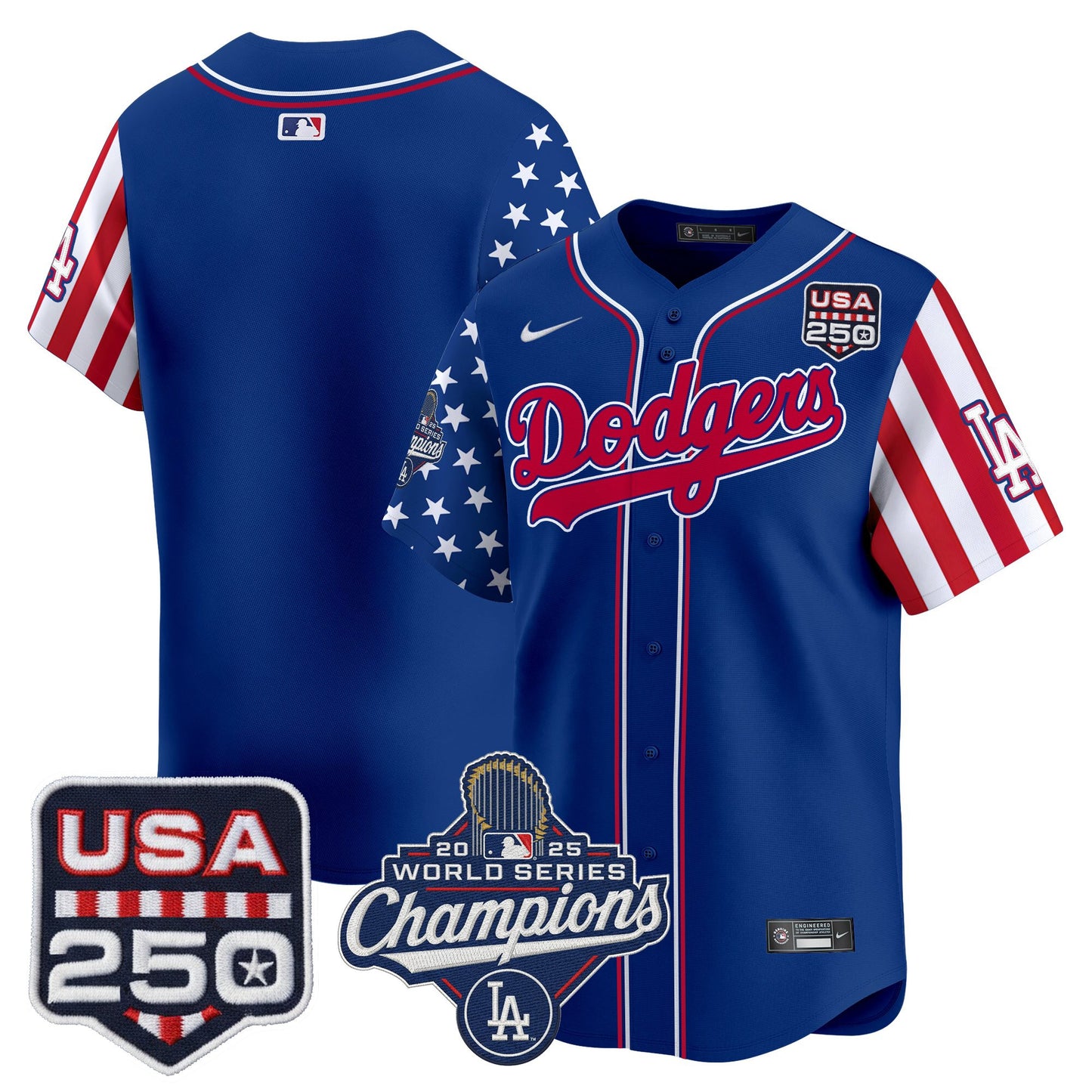 Los Angeles "Dodgers America250" Edition Vapor Premier Limited Jersey V2 - All Stitched