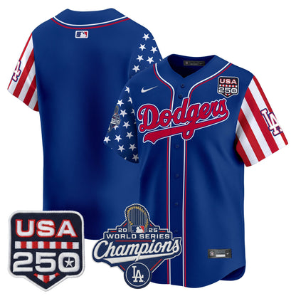 Los Angeles "Dodgers America250" Edition Vapor Premier Limited Jersey V2 - All Stitched