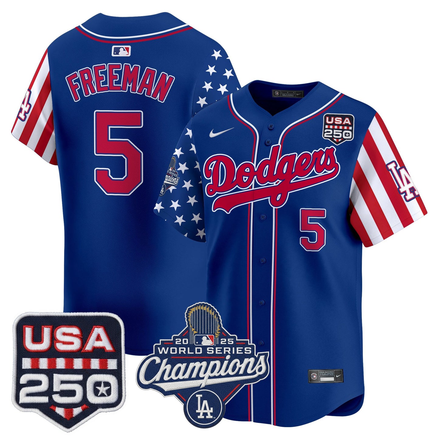 Los Angeles "Dodgers America250" Edition Vapor Premier Limited Jersey V2 - All Stitched