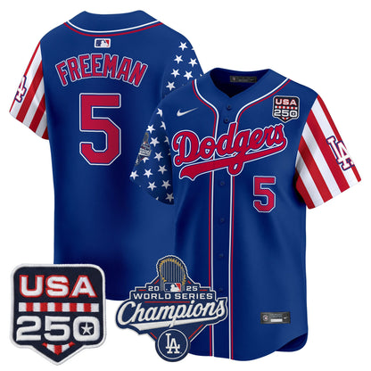 Los Angeles "Dodgers America250" Edition Vapor Premier Limited Jersey V2 - All Stitched