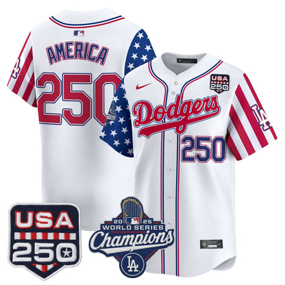 Los Angeles "Dodgers America250" Edition Vapor Premier Limited Jersey V2 - All Stitched