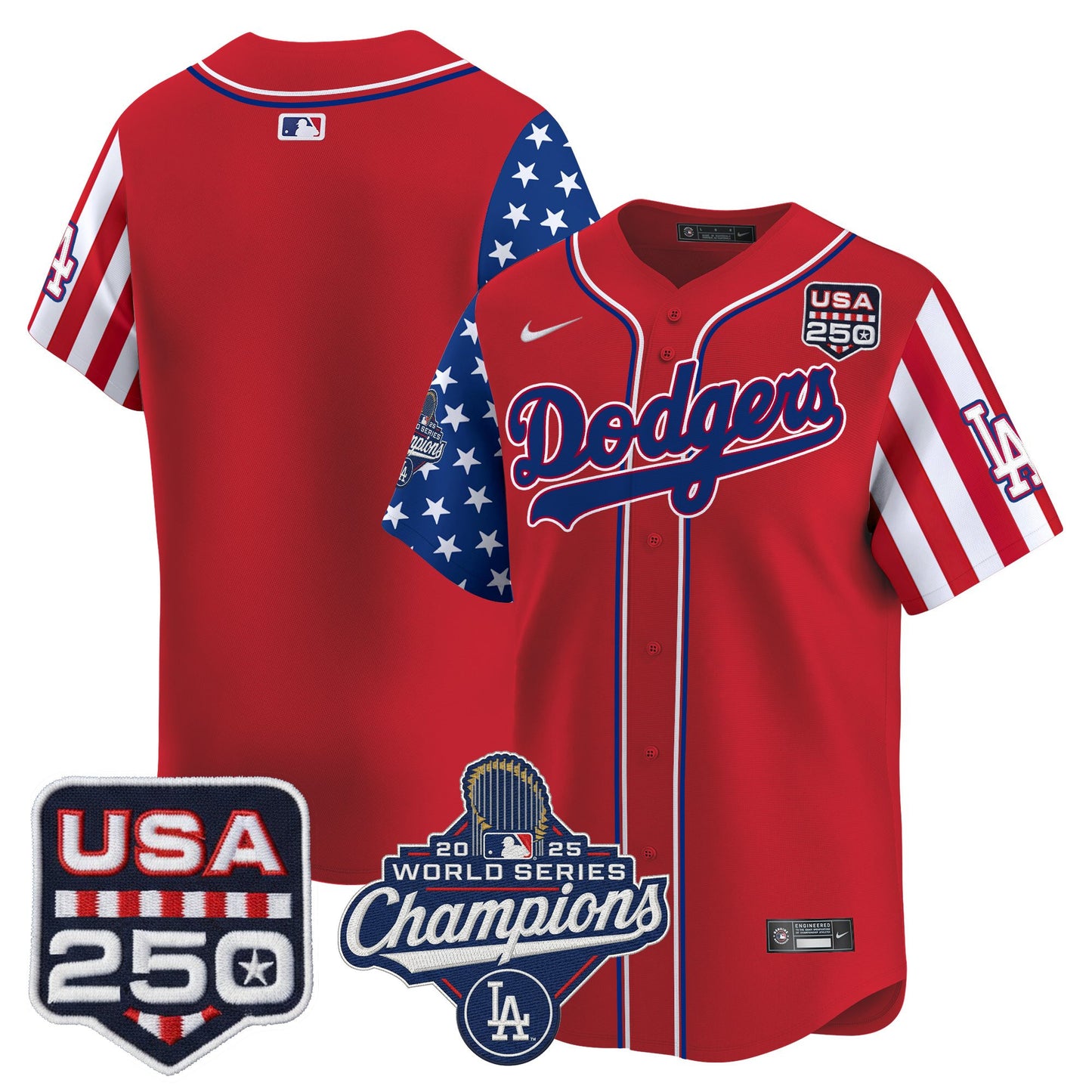 Los Angeles "Dodgers America250" Edition Vapor Premier Limited Jersey V2 - All Stitched