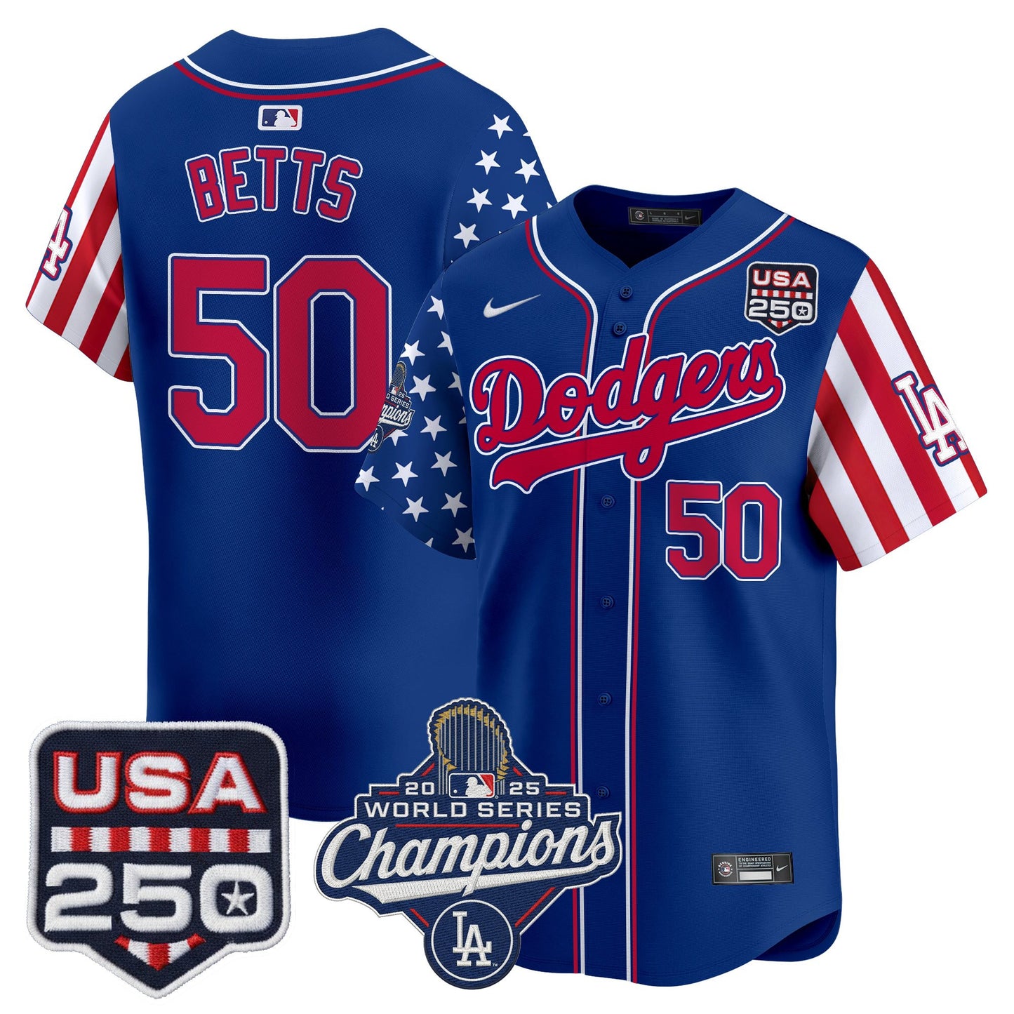 Los Angeles "Dodgers America250" Edition Vapor Premier Limited Jersey V2 - All Stitched