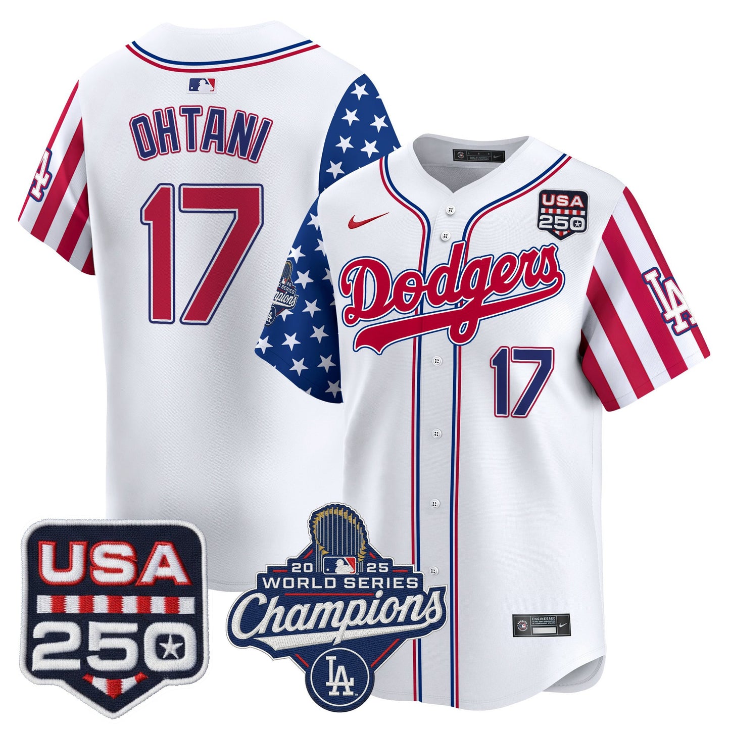 Los Angeles "Dodgers America250" Edition Vapor Premier Limited Jersey V2 - All Stitched
