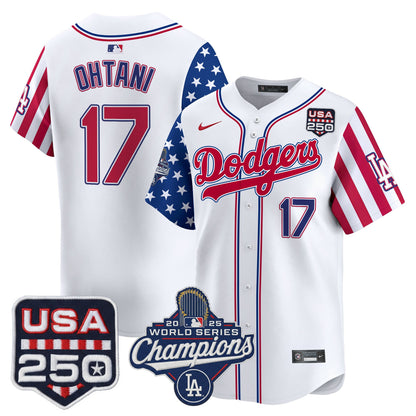 Los Angeles "Dodgers America250" Edition Vapor Premier Limited Jersey V2 - All Stitched