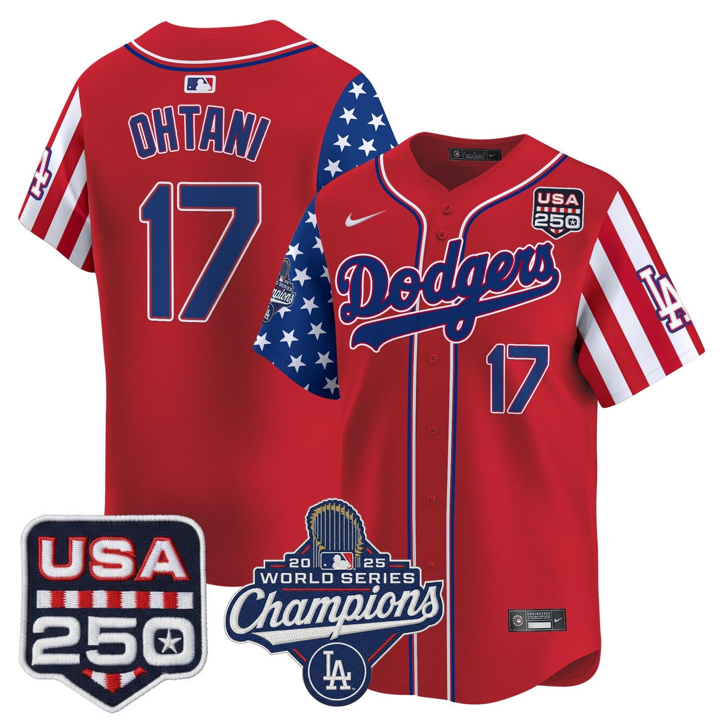 Los Angeles "Dodgers America250" Edition Vapor Premier Limited Jersey V2 - All Stitched