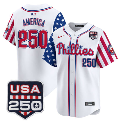 Men's Philadelphia Phillies America250 Edition Vapor Premier Limited Jersey - All Stitched