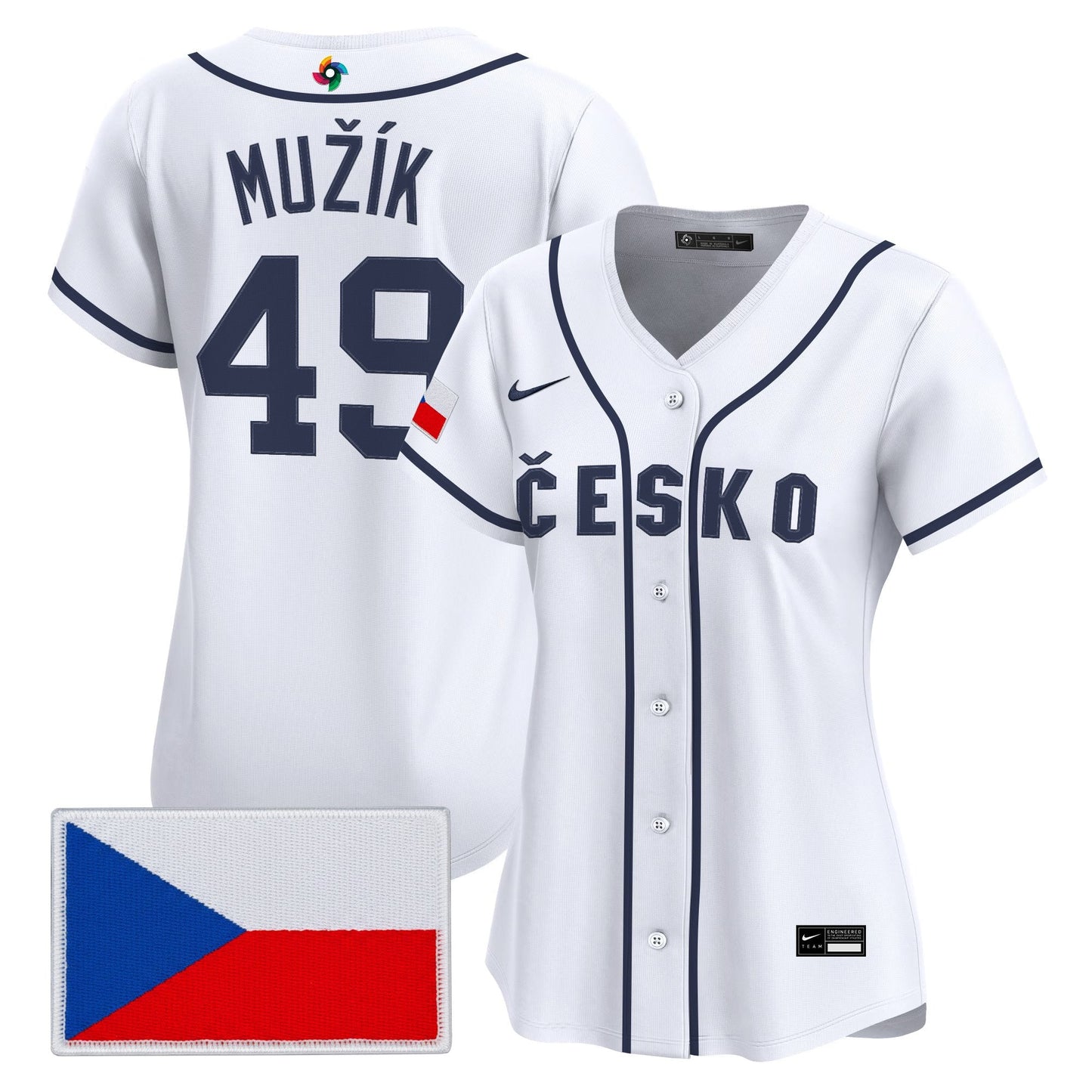 Women's Team Czechia 2026 World Baseball Classic Vapor Premier Jersey - All Stitched