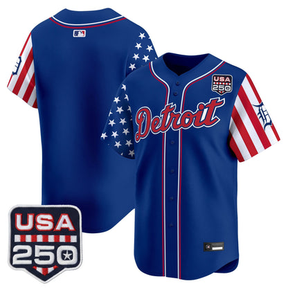 Men's Detroit Tigers "America250 Edition" Vapor Premier Limited Jersey - All Stitched