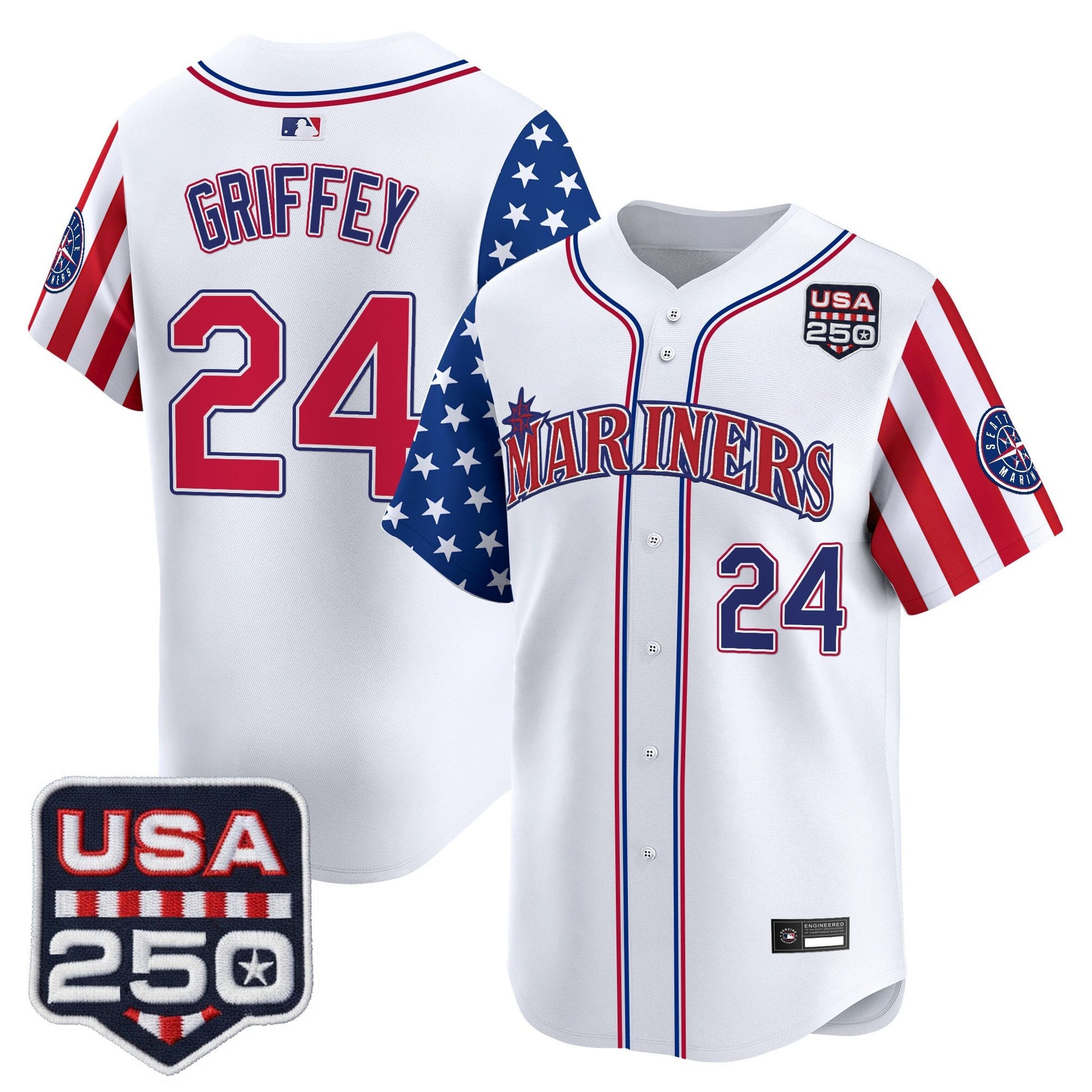 Seattle Mariners "America250 Edition" Vapor Premier Limited Jersey - All Stitched