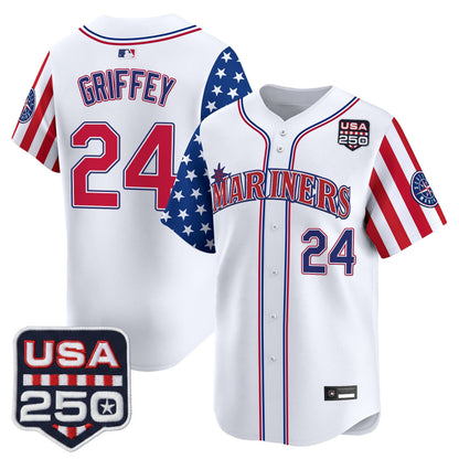 Seattle Mariners "America250 Edition" Vapor Premier Limited Jersey - All Stitched