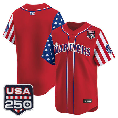 Seattle Mariners "America250 Edition" Vapor Premier Limited Jersey - All Stitched