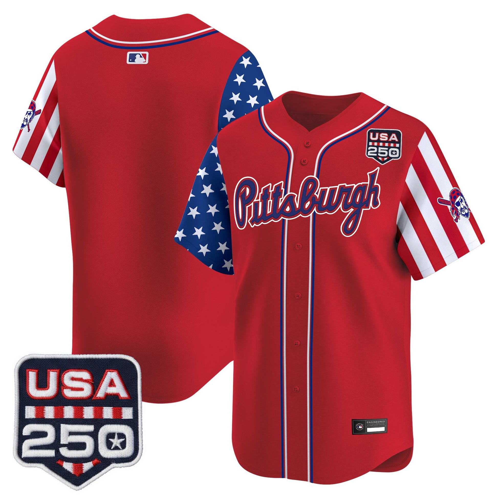 Pittsburgh Pirates "America250 Edition" Vapor Premier Limited Jersey - All Stitched
