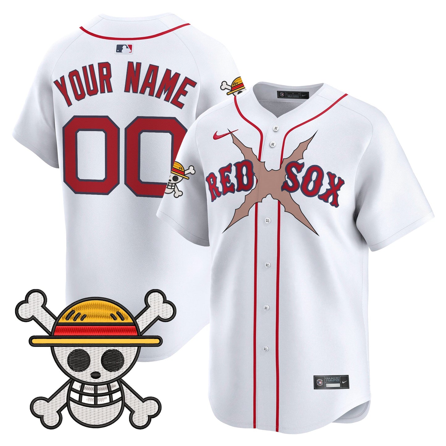 Boston Red Sox x One Piece Vapor Premier Limited Custom Jersey - Stitched