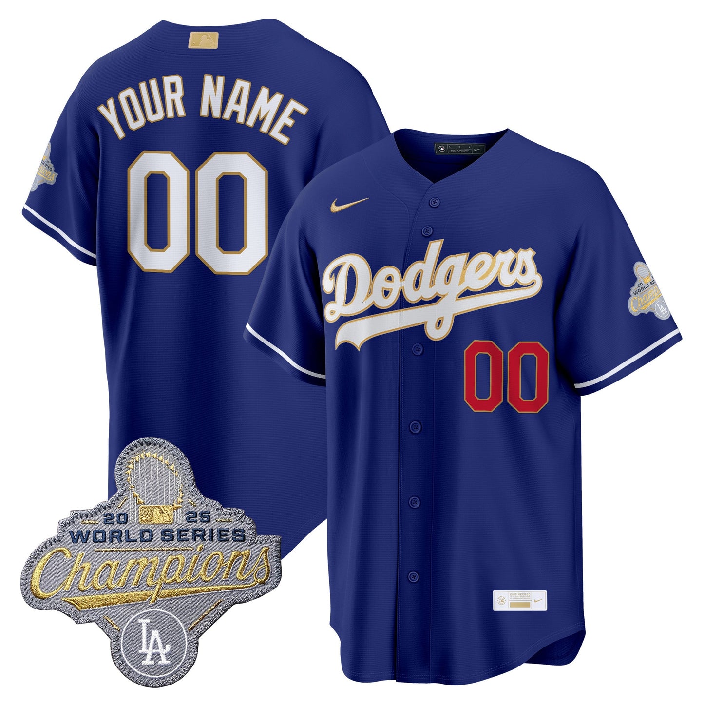 Los Angeles Dodgers "Gold Collection" Premier Limited Custom Jersey - All Stitched