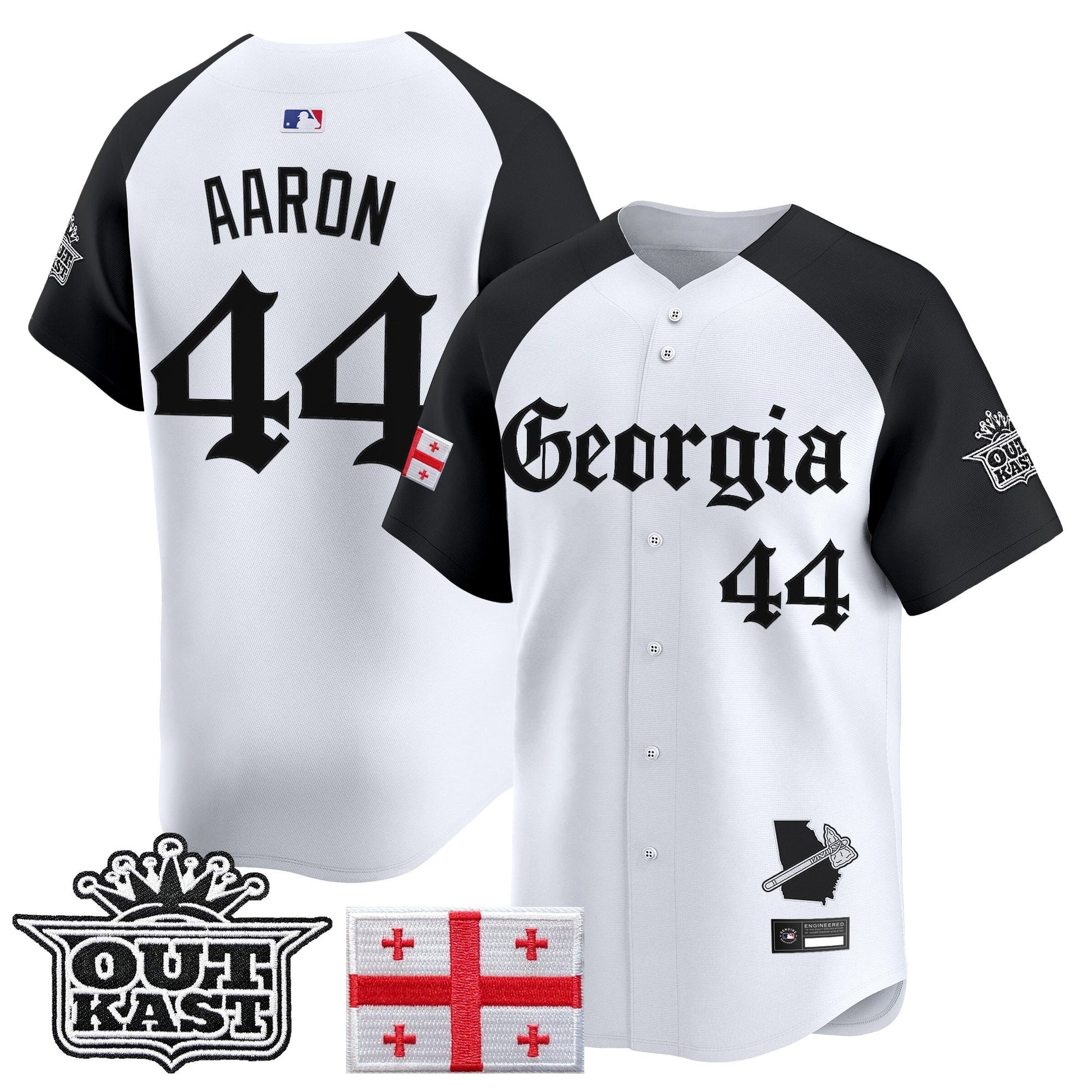 Men's Atlanta Braves 'Georgia x Outkast Gothic Edition' Vapor Premier Limited Jersey - All Stitched