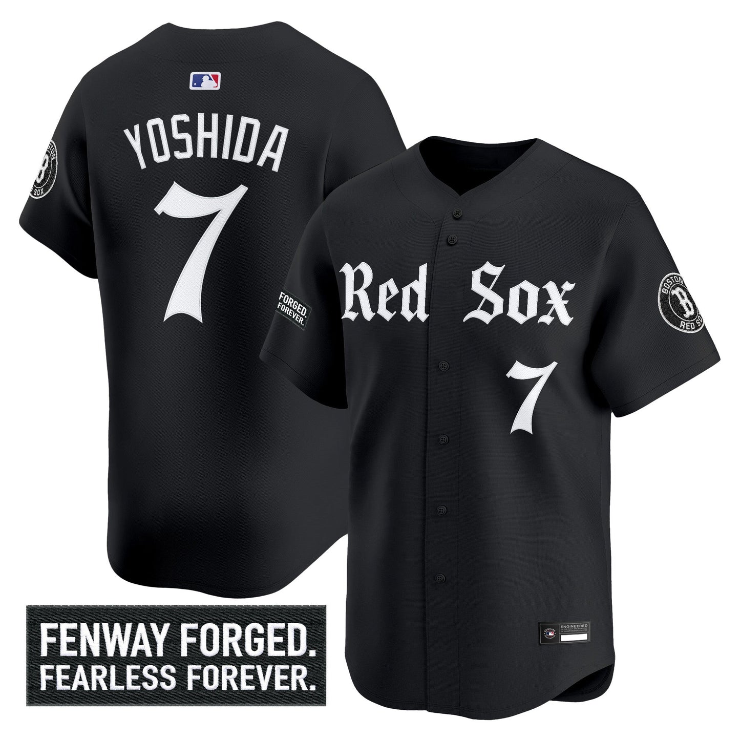 Men's Boston Red Sox 'Gothic Edition' Vapor Premier Limited Jersey - All Stitched