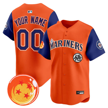Seattle Mariners x Dragon Ball Vapor Premier Limited Custom Jersey - All Stitched