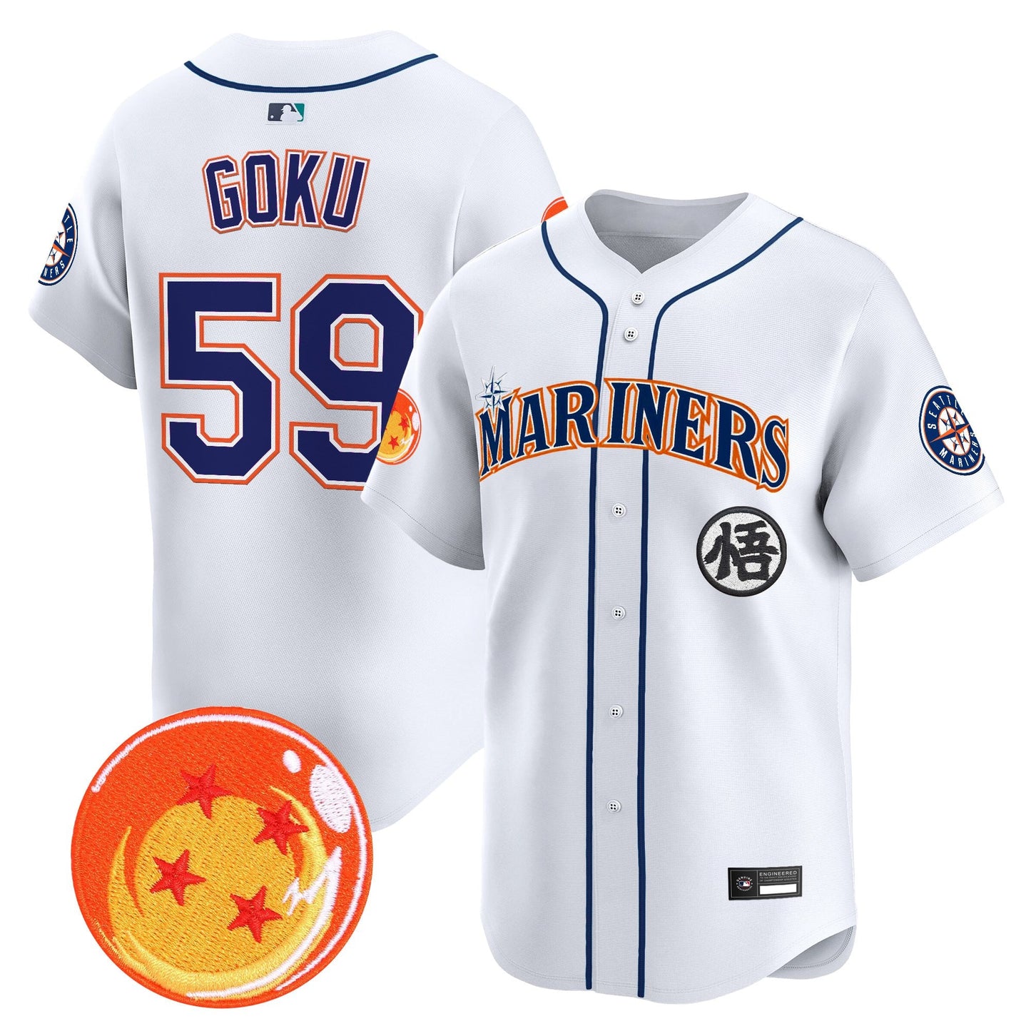 Seattle Mariners x Dragon Ball Vapor Premier Limited Jersey - All Stitched