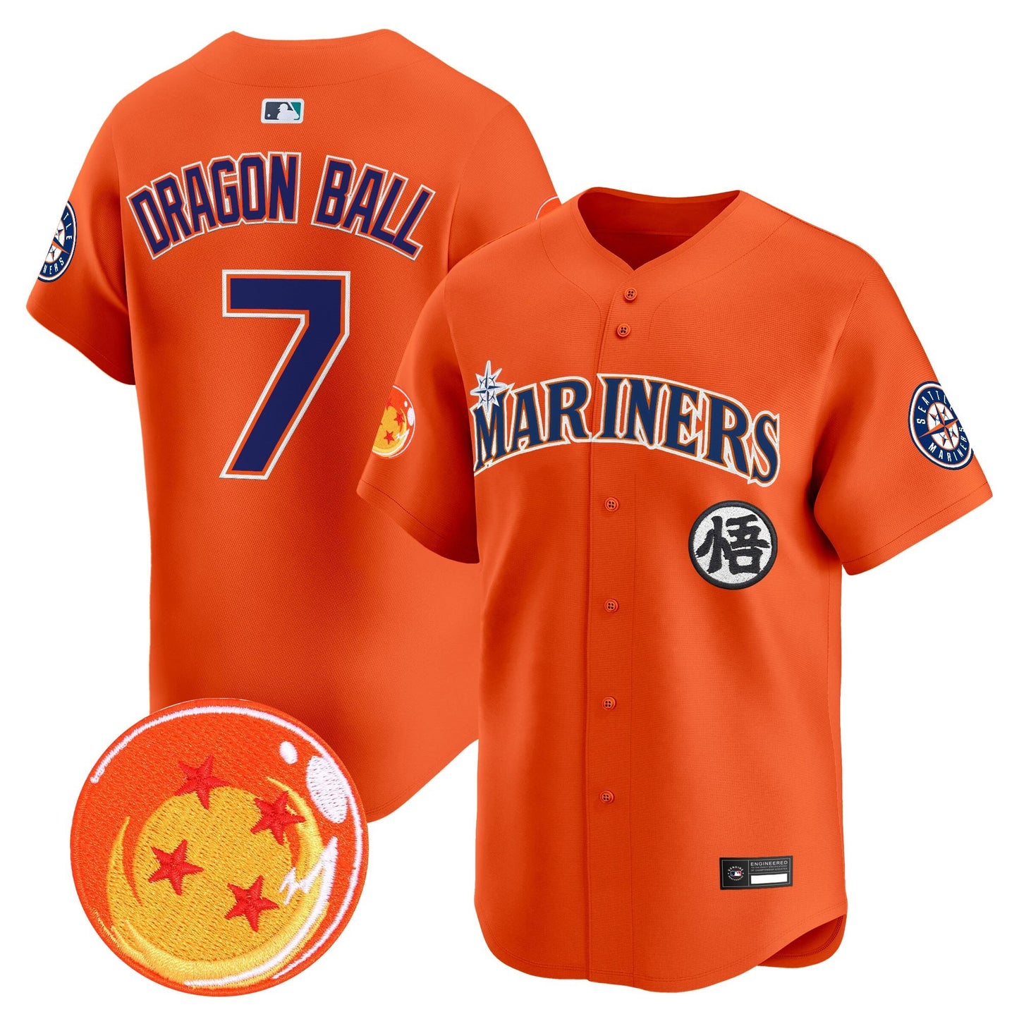 Seattle Mariners x Dragon Ball Vapor Premier Limited Jersey - All Stitched
