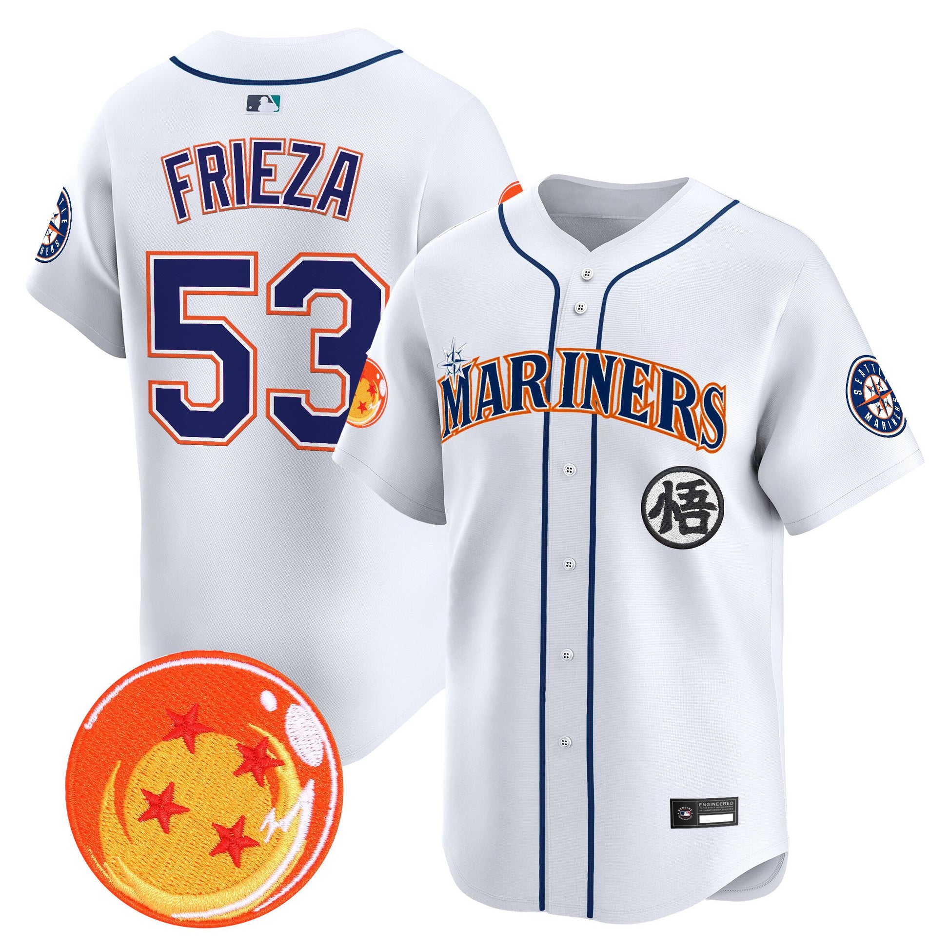 Seattle Mariners x Dragon Ball Vapor Premier Limited Jersey - All Stitched