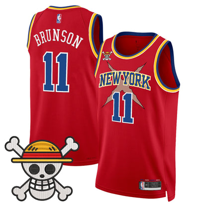 New York Knicks x One Piece Swingman Jersey- Stitched