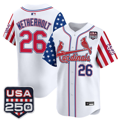 St. Louis Cardinals "America 250 Edition" Vapor Premier Limited Jersey - All Stitched