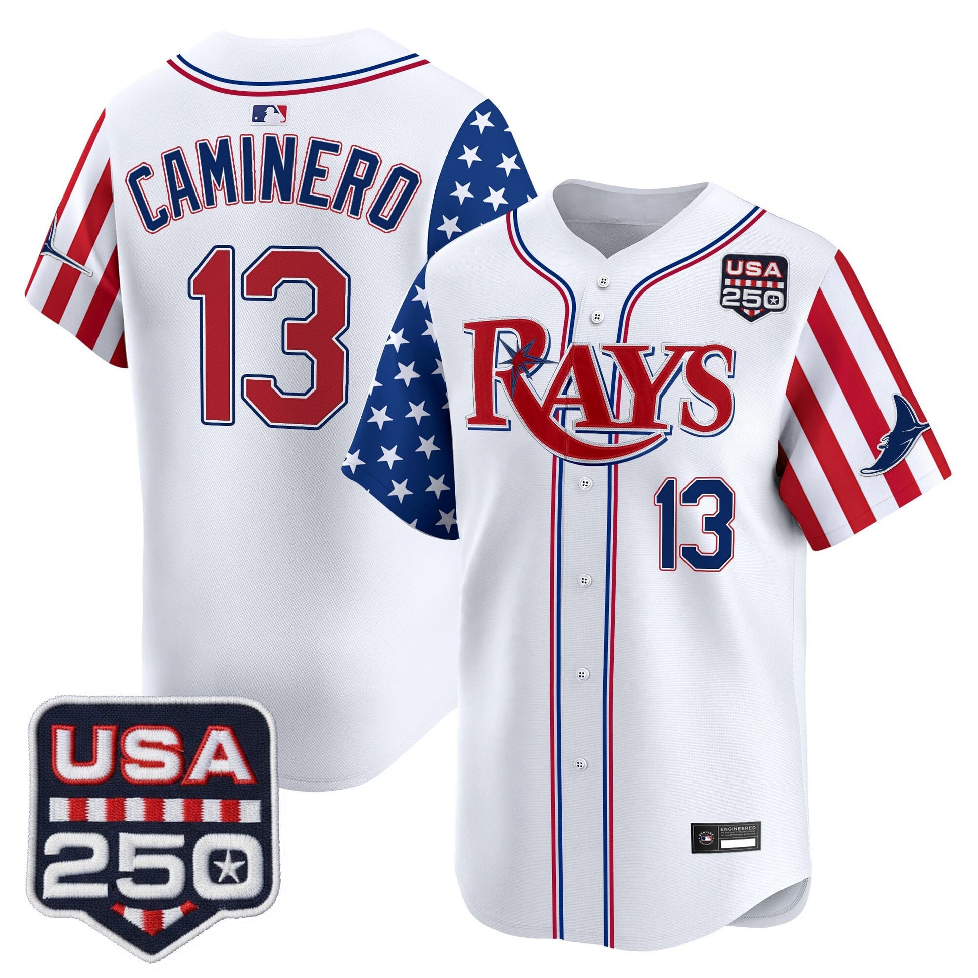 Tampa Bay Rays "America 250 Edition" Vapor Premier Limited Jersey - All Stitched