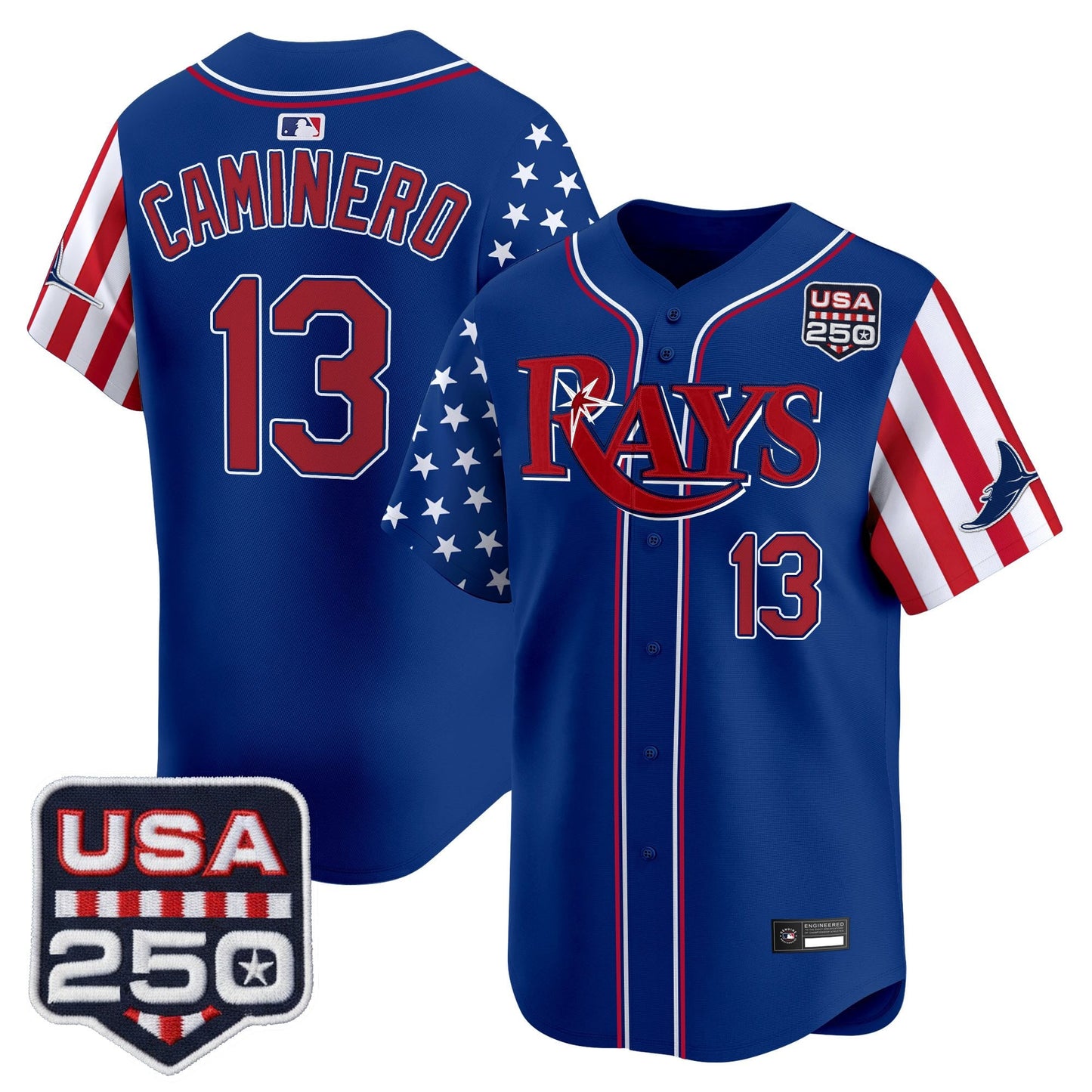 Tampa Bay Rays "America 250 Edition" Vapor Premier Limited Jersey - All Stitched